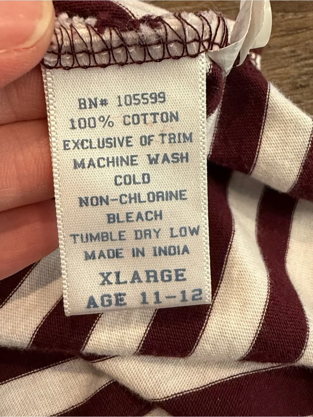 Garb Girls' Maroon & White Striped Casual Dress with A&M Aggies Logo